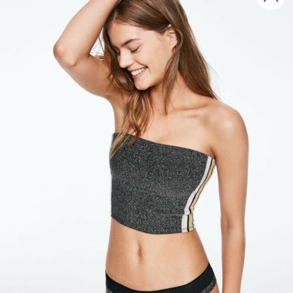 Victoria's Secret PINK  Sparkle Bandeau Tube Top